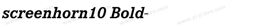 screenhorn10 Bold字体转换